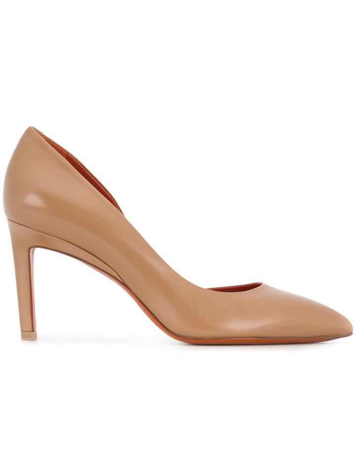 Santoni Pointed Toe Pumps - Brown