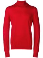 Fay Roll Neck Sweater - Red