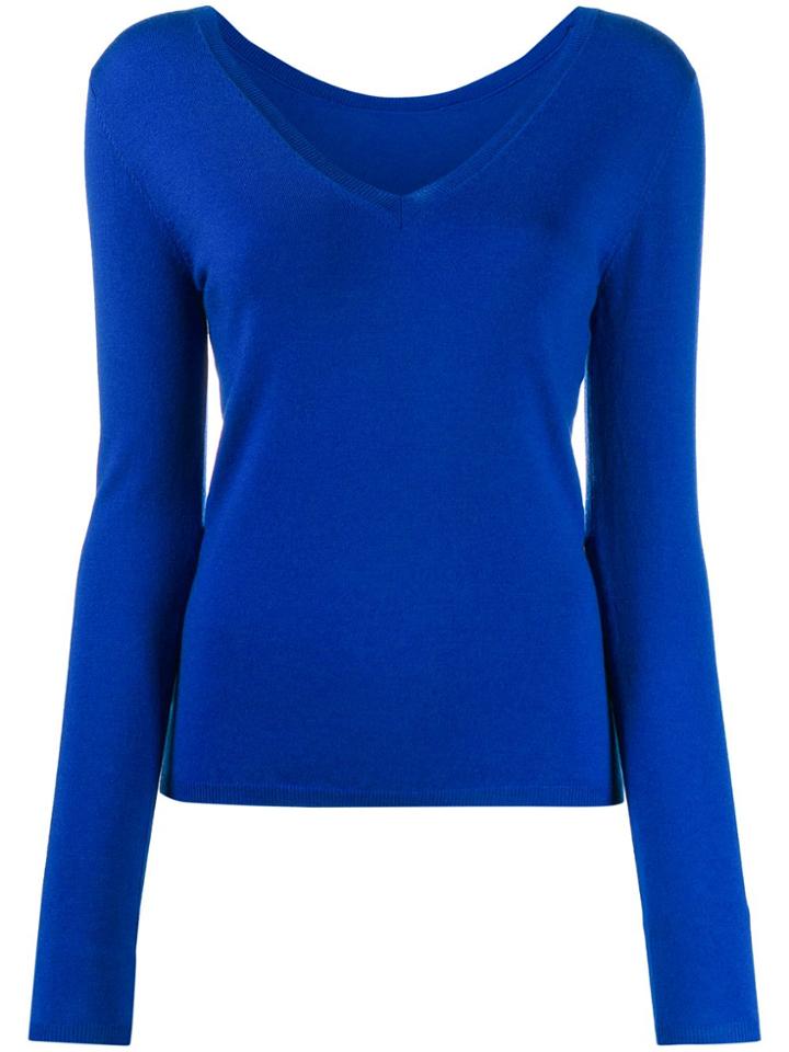 P.a.r.o.s.h. Long-sleeve Fitted Top - Blue