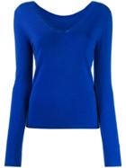 P.a.r.o.s.h. Long-sleeve Fitted Top - Blue