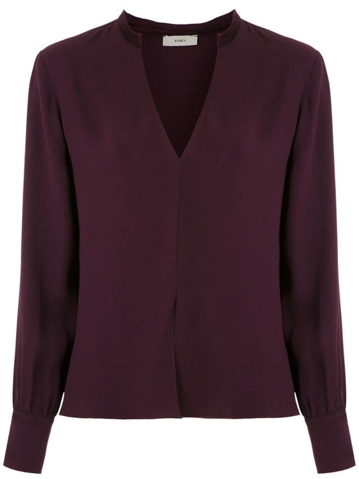 Egrey V-neck Blouse - Purple