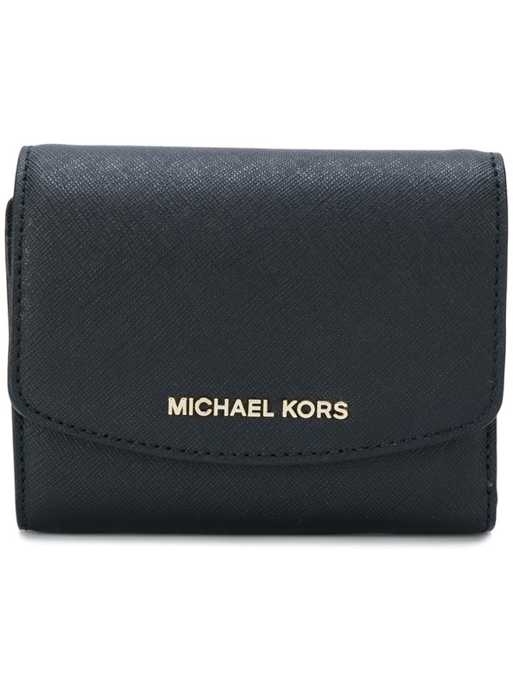 Michael Michael Kors Logo Plaque Wallet - Black