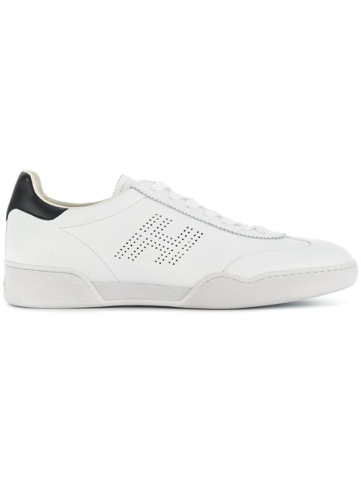 Hogan Perforated Logo Sneakers - White