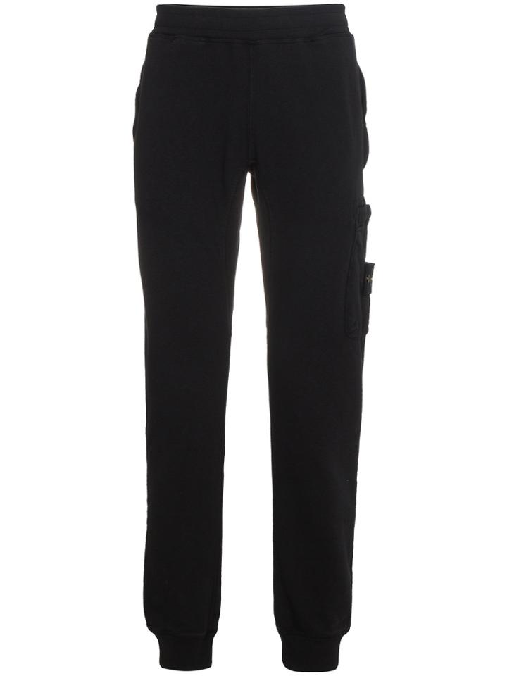 Stone Island Logo Sweat Pants - Black