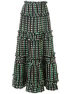 Proenza Schouler Textured Tweed Tiered Skirt - Black