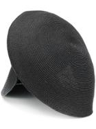Flapper Woven Criss-cross Hat - Black
