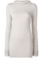Rick Owens Lilies High Boat Neck Sweater - Nude & Neutrals