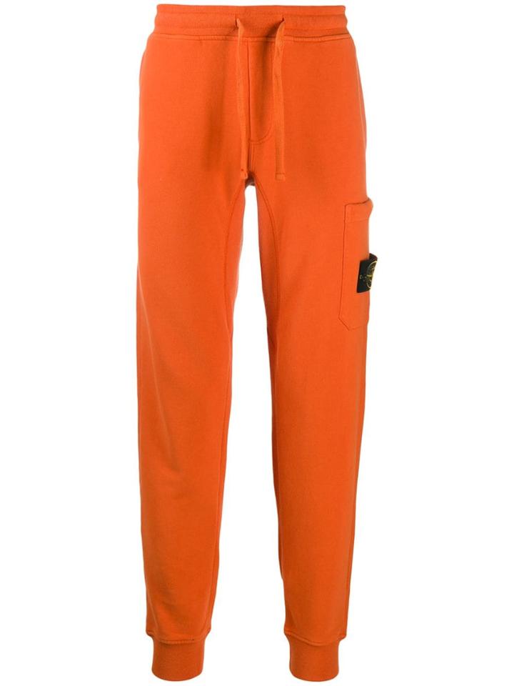 Stone Island Welt Detail Track Pants - Orange