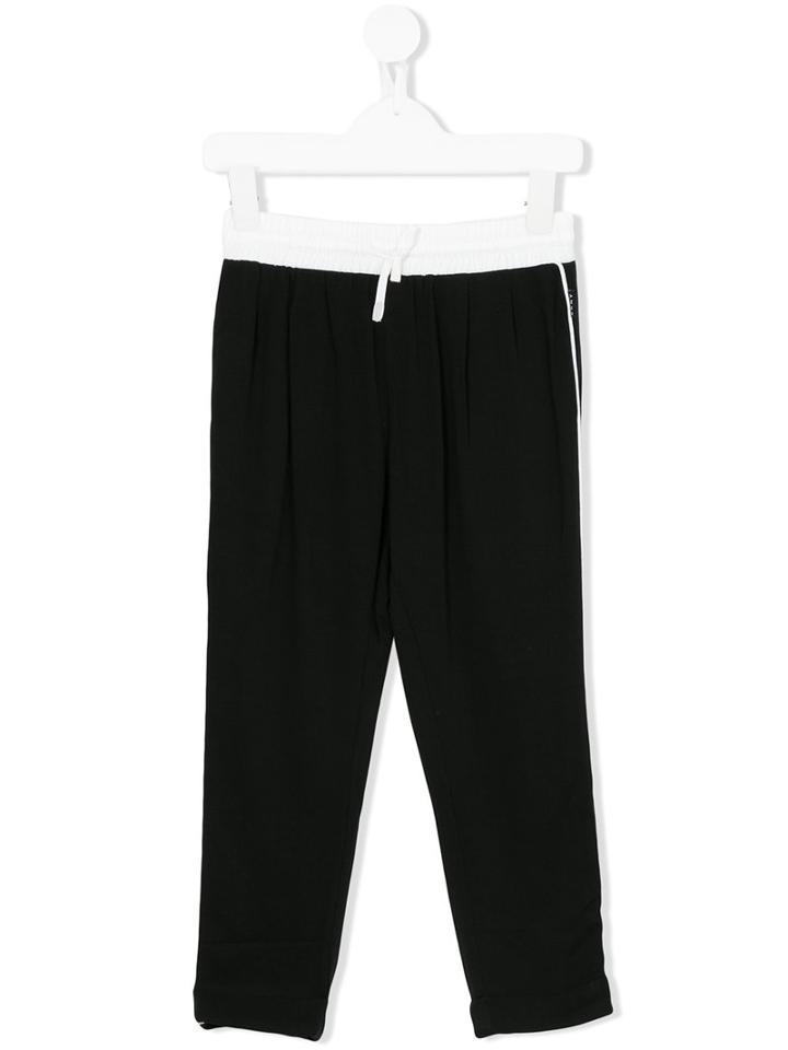 Dkny Kids - Side Stripe Joggers - Kids - Lyocell/viscose - 12 Yrs, Black