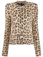 Unravel Project Leopard Print Sweater - Neutrals