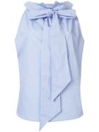 Jejia Tie-neck Sleeveless Shirt - Blue