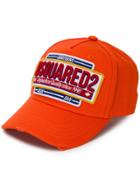 Dsquared2 Logo Patch Baseball Cap - Orange