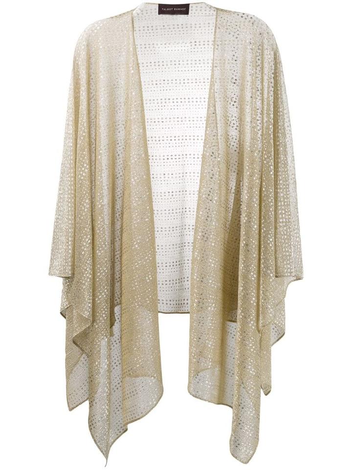 Talbot Runhof Metallic Dots Poncho - Gold