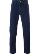Pt05 Dark Wash Straight Jeans, Men's, Size: 31, Blue, Cotton/spandex/elastane