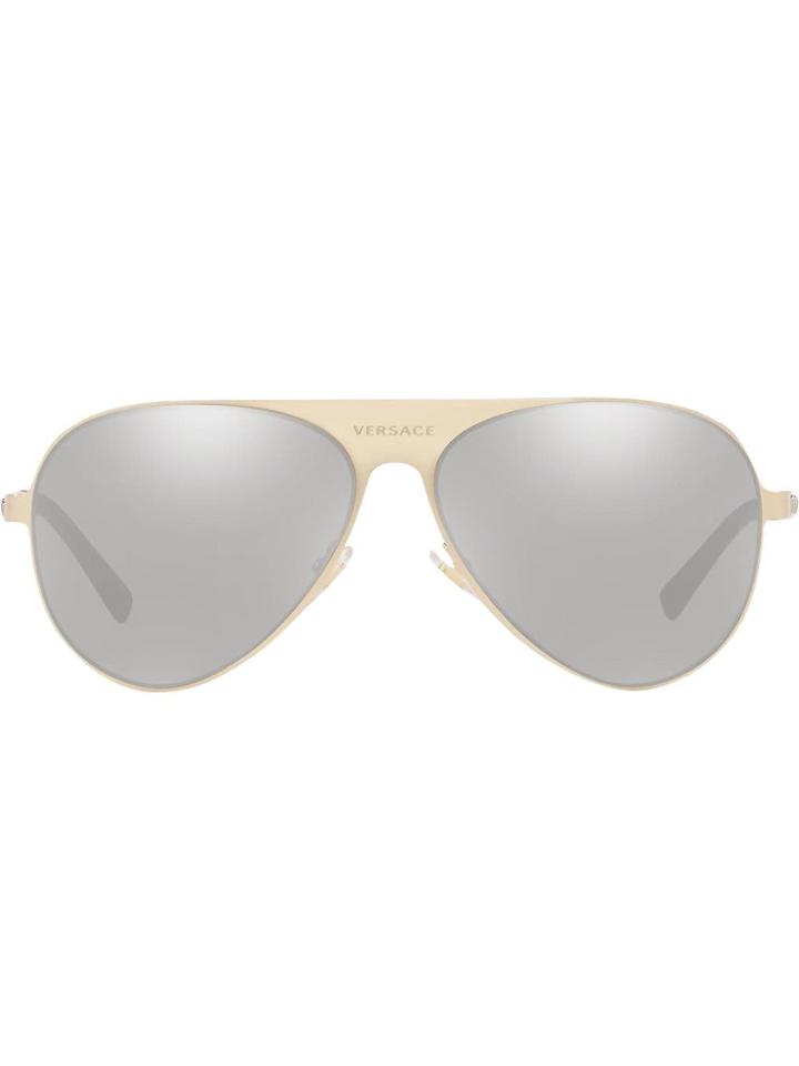 Versace Eyewear Medusina Aviator Sunglasses - Gold