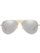 Versace Eyewear Medusina Aviator Sunglasses - Gold