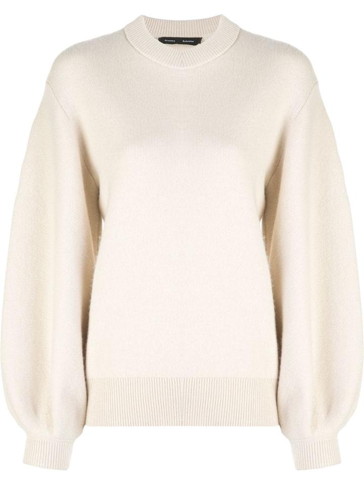 Proenza Schouler Cashmere Puff Sleeve Sweater - Neutrals