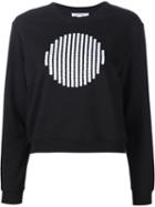 Carven Front Print Sweatshirt, Women's, Size: M, Black, Cotton