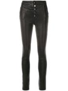 J Brand Natasha Sky High Leather Trousers - Black
