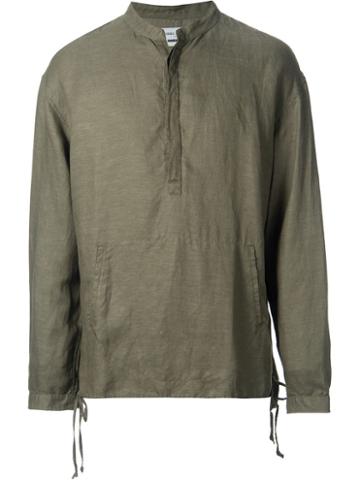 Ones Stroke Interlaced Sides Mandarin Neck Shirt