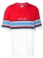 Tommy Jeans Placed Stripe T-shirt - Red