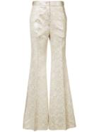 Rochas - Tailored Palazzo Pants - Women - Silk/polyester - 40, Nude/neutrals, Silk/polyester