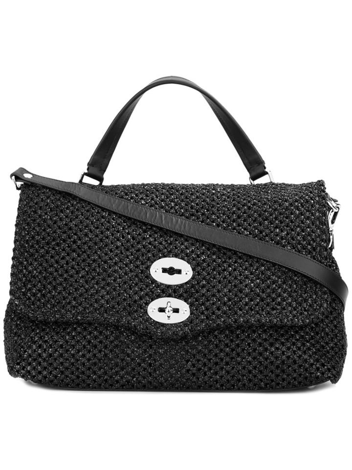Zanellato - Flip Lock Fold-over Tote - Women - Paper/leather - One Size, Women's, Black, Paper/leather
