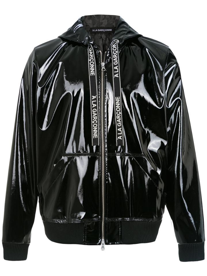 À La Garçonne Hooded Bomber Jacket - Black