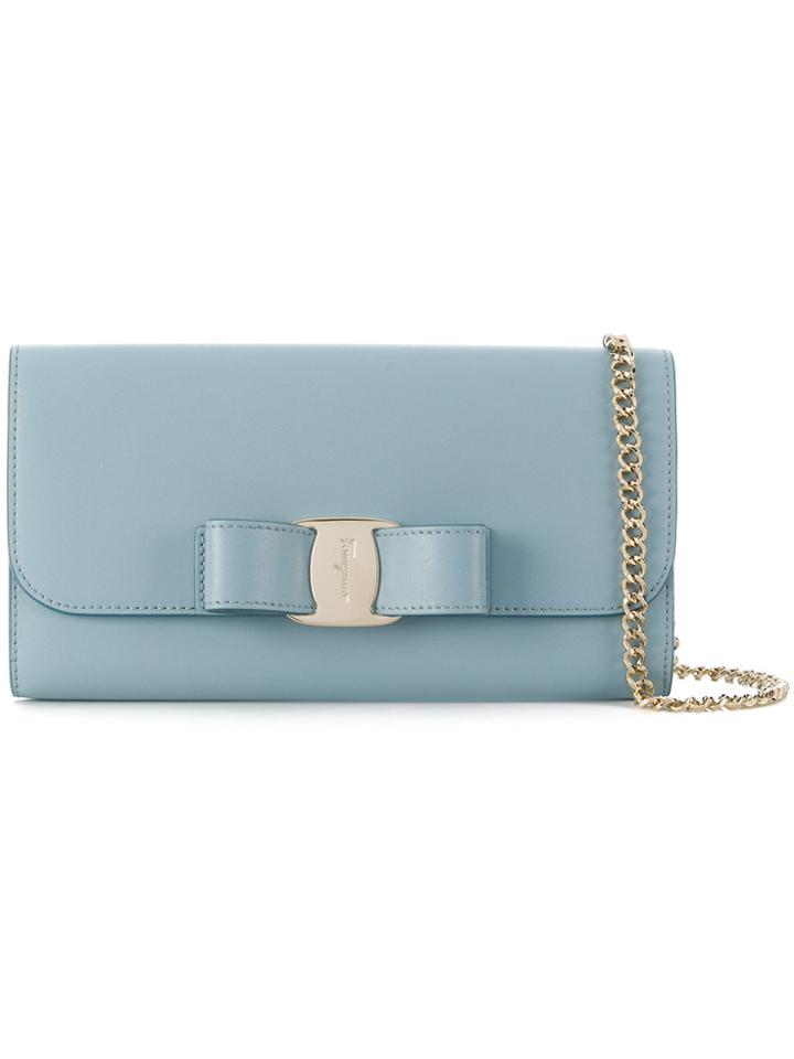 Salvatore Ferragamo Vara Chain Wallet - Blue