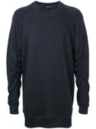 Ann Demeulemeester Gathered Sleeve Sweatshirt - Grey