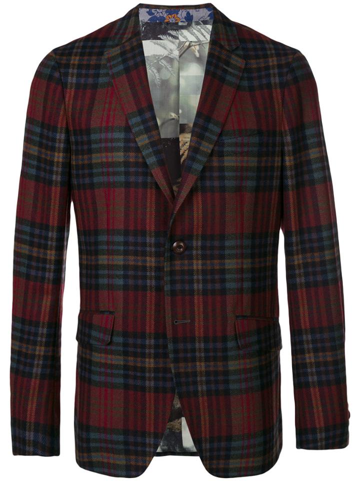 Etro Flap Pockets Checked Blazer - Multicolour