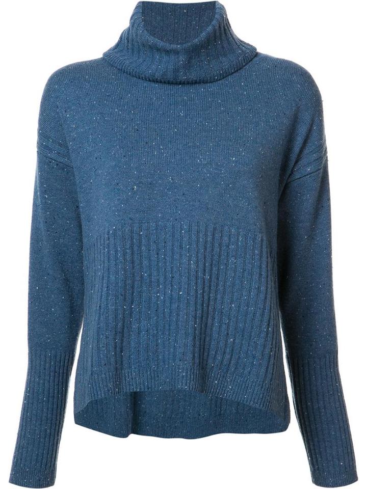 Derek Lam 10 Crosby Cashmere Roll-neck Jumper, Women's, Size: Xs, Blue, Cashmere