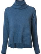 Derek Lam 10 Crosby Cashmere Roll-neck Jumper, Women's, Size: Xs, Blue, Cashmere
