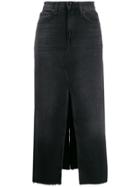 Rag & Bone /jean High-waisted Denim Skirt - Black