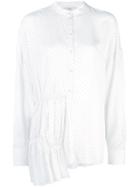 Tibi Pindot Longline Shirt - White
