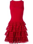 Alaïa Laser Cut Ruffle Dress