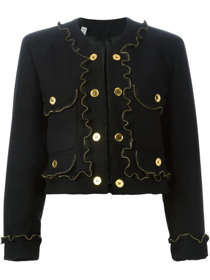 Moschino Pre-owned Zipper Detail Jacket - Black