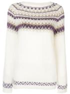 Liu Jo Patterned Knitted Jumper - White