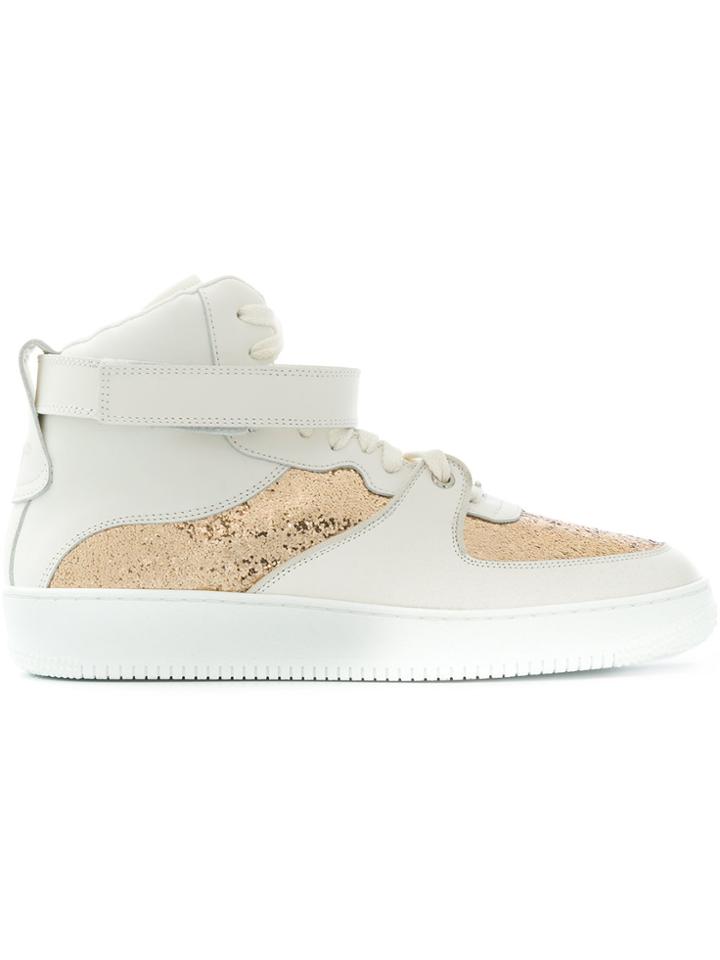 Red Valentino Embellished Hi-top Sneakers - White
