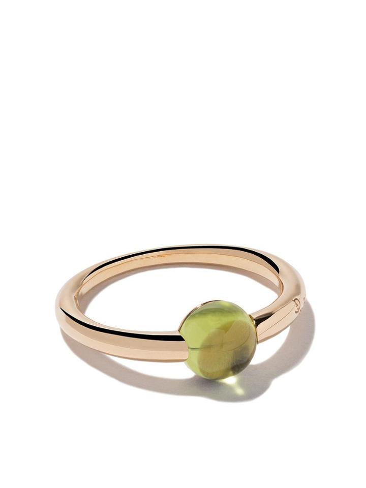 Pomellato 18kt Rose & White Gold M'ama Non M'ama Peridot Ring - Green
