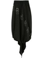 Bernhard Willhelm Asymmetric Drop-crotch Trousers - Black