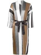 Brunello Cucinelli Striped Kimono - Grey
