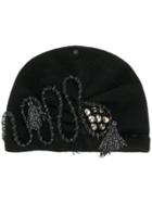 Le Chapeau Le Chapeau 3701 Black Leather/fur/exotic Skins->leather