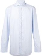 Borrelli Dotted Shirt, Men's, Size: 44, Blue, Cotton