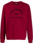 Karl Lagerfeld 3d Logo Print Sweatshirt - Red