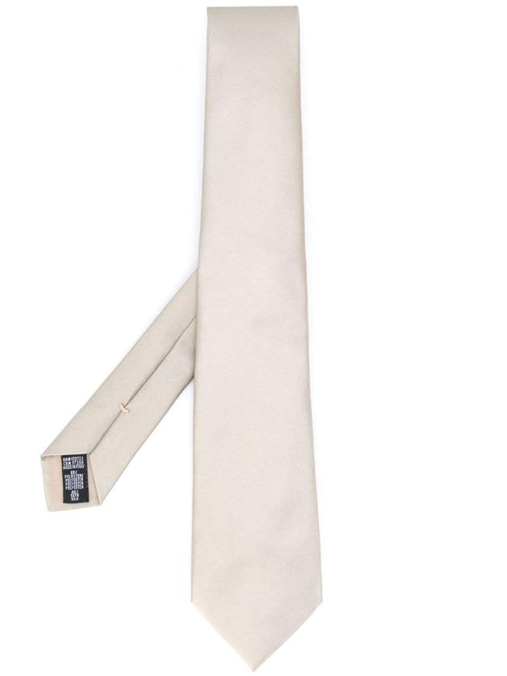 Emporio Armani Silk Blend Tie - Neutrals