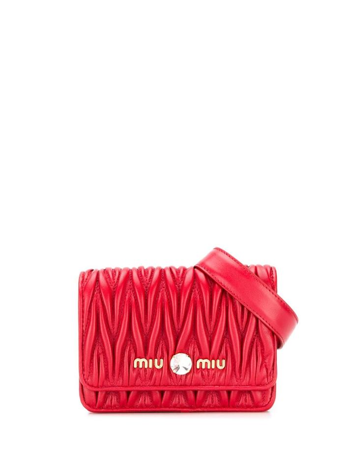 Miu Miu Metalassè Belt Bag - Red