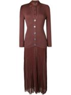 Jean Paul Gaultier Vintage Cardigan Shirt Dress, Women's, Size: Medium, Brown
