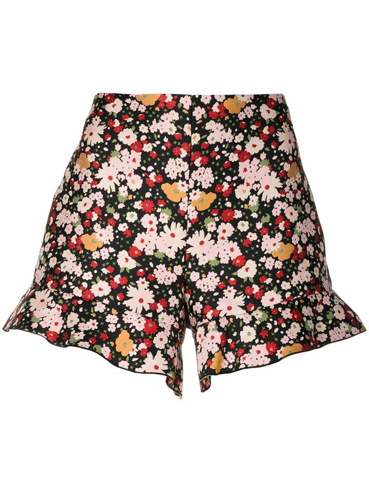 Red Valentino - Floral Pattern Shorts - Women - Polyester - 44, Polyester