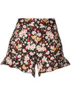 Red Valentino - Floral Pattern Shorts - Women - Polyester - 44, Polyester